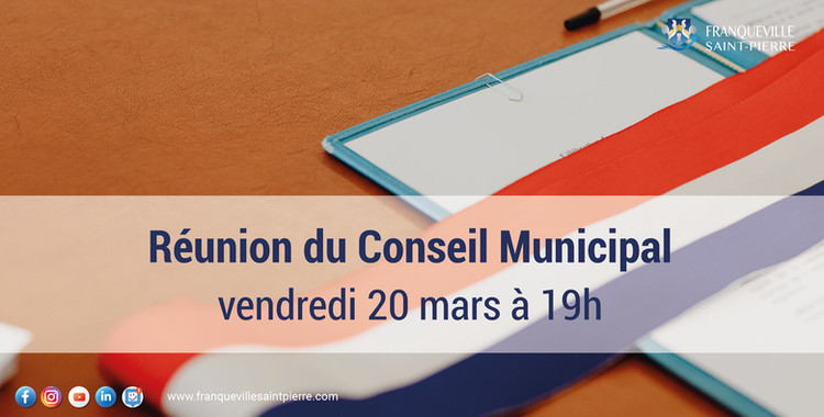 Conseil Municipal : vendredi 20 mars à 19h