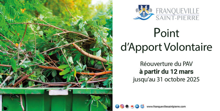Réouverture du Point d'apport Volontaire