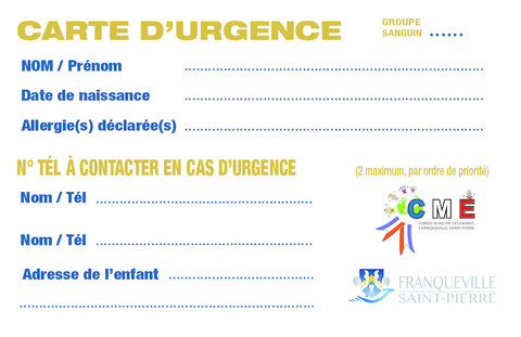 Carte d'urgence