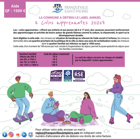 Aide aux colos apprenantes